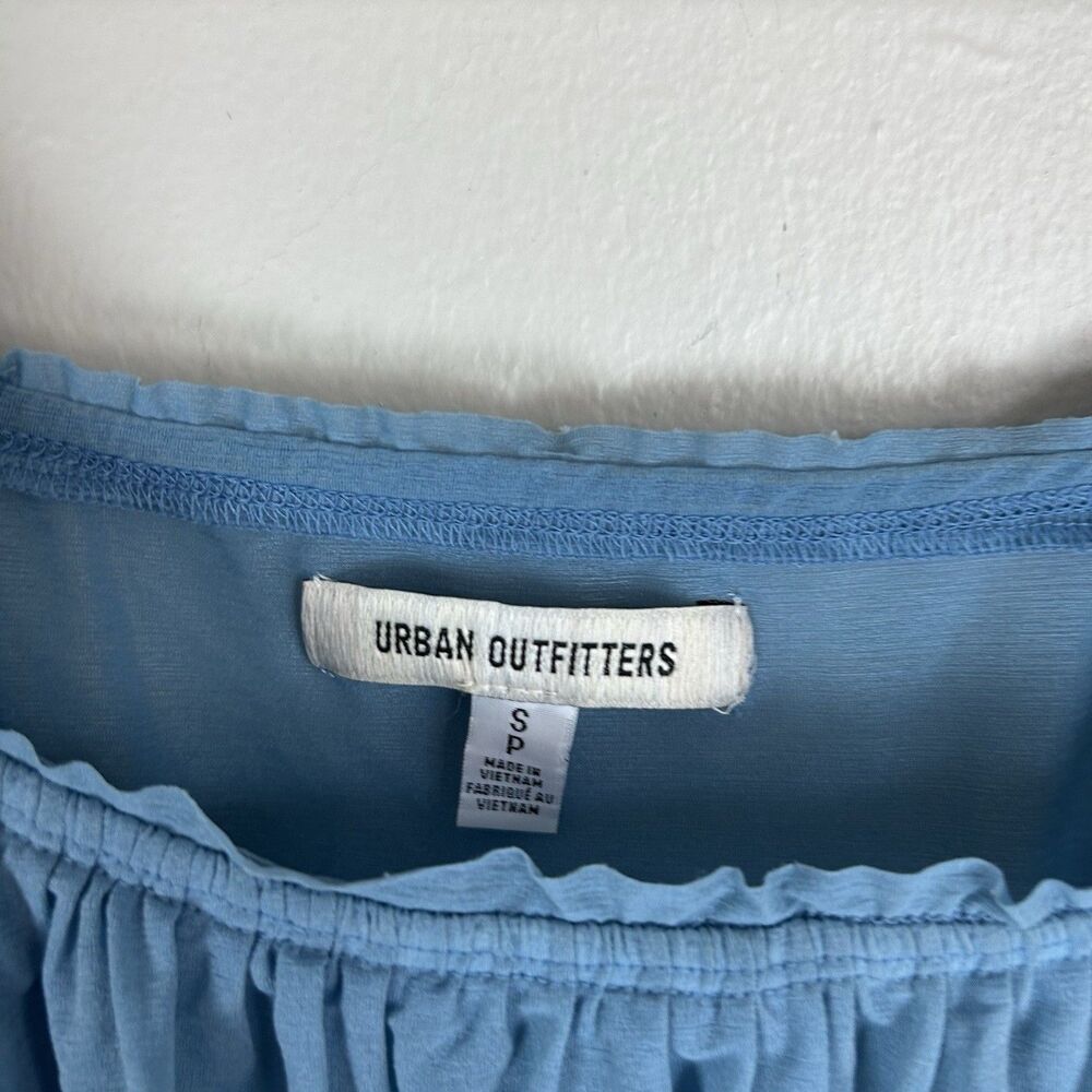 Anthropologie UO Small Fairy Babydoll Top Blouse Lace Asymmetrical Patchwork Ten - Picture 3 of 5